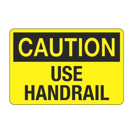 Caution Use Handrail Decal
